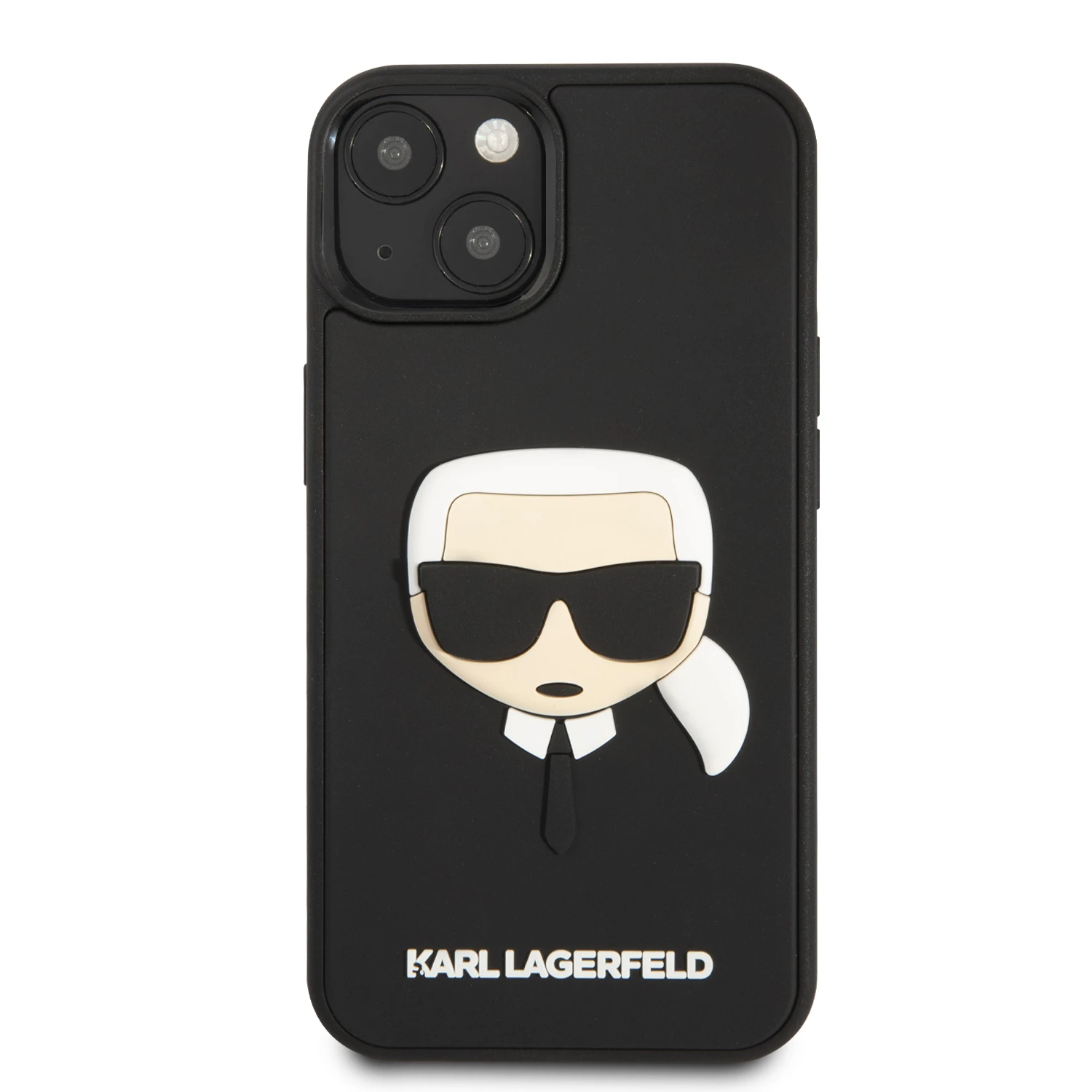 Dėklas Karl Lagerfeld 3D Rubber Karl`s Head Case for iPhone 13 / 14 / 15 - Juodas aprašymas - Prekės nuotrauka