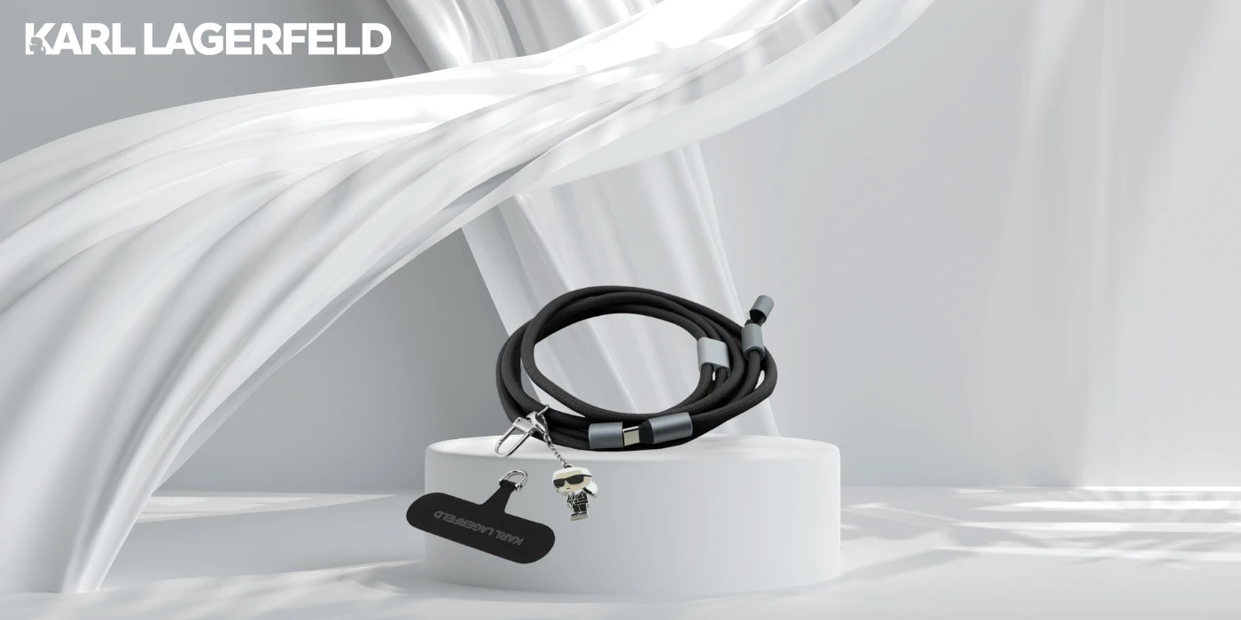 Universal Karl Lagerfeld CBDY Ikonik Charm USB-C/USB-C kabelis Lanyard juodos spalvos aprašymas - Prekės nuotrauka Universal Karl Lagerfeld CBDY Ikonik Charm USB-C/USB-C kabelis Lanyard juodos spalvos aprašymas - Prekės nuotrauka
