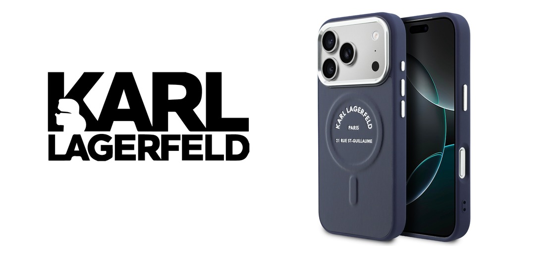Karl Lagerfeld reljefinis atviras žiedas RSG logotipas MagSafe dėklas iPhone 18 Pro Max / 17 Pro Max - Mėlyna aprašymas - Prekės nuotrauka