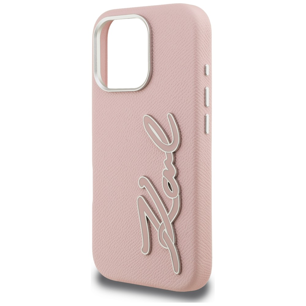 Dėklas Karl Lagerfeld FW Grained Signature Logo iPhone 16 Pro Case - Rožinė aprašymas - Prekės nuotrauka Dėklas Karl Lagerfeld FW Grained Signature Logo iPhone 16 Pro Case - Rožinė aprašymas - Prekės nuotrauka