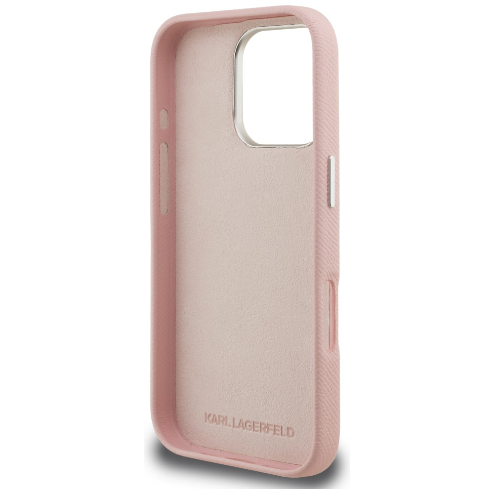 Dėklas Karl Lagerfeld FW Grained Signature Logo iPhone 16 Pro Case - Rožinė aprašymas - Prekės nuotrauka Dėklas Karl Lagerfeld FW Grained Signature Logo iPhone 16 Pro Case - Rožinė aprašymas - Prekės nuotrauka