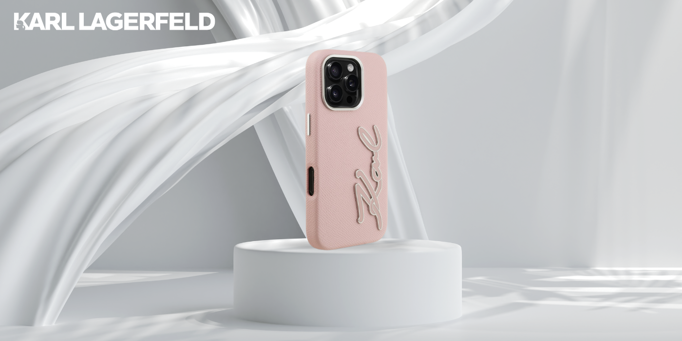 Dėklas Karl Lagerfeld FW Grained Signature Logo iPhone 16 Pro Max Case - Rožinė aprašymas - Prekės nuotrauka Dėklas Karl Lagerfeld FW Grained Signature Logo iPhone 16 Pro Max Case - Rožinė aprašymas - Prekės nuotrauka