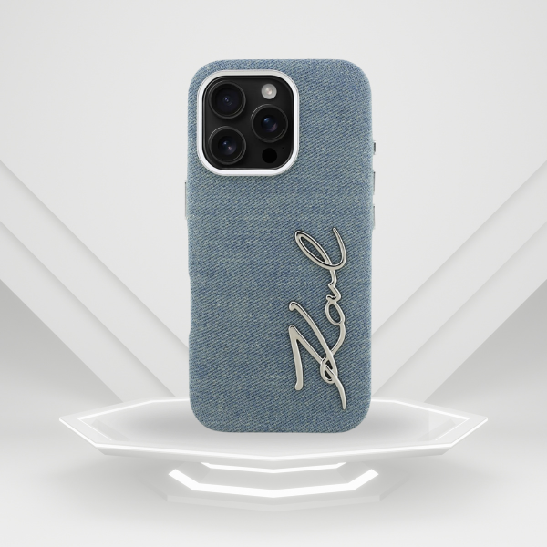 Dėklas Karl Lagerfeld FW Jeans Signature Logo iPhone 16 Pro Max Case - Mėlyna aprašymas - Prekės nuotrauka Dėklas Karl Lagerfeld FW Jeans Signature Logo iPhone 16 Pro Max Case - Mėlyna aprašymas - Prekės nuotrauka