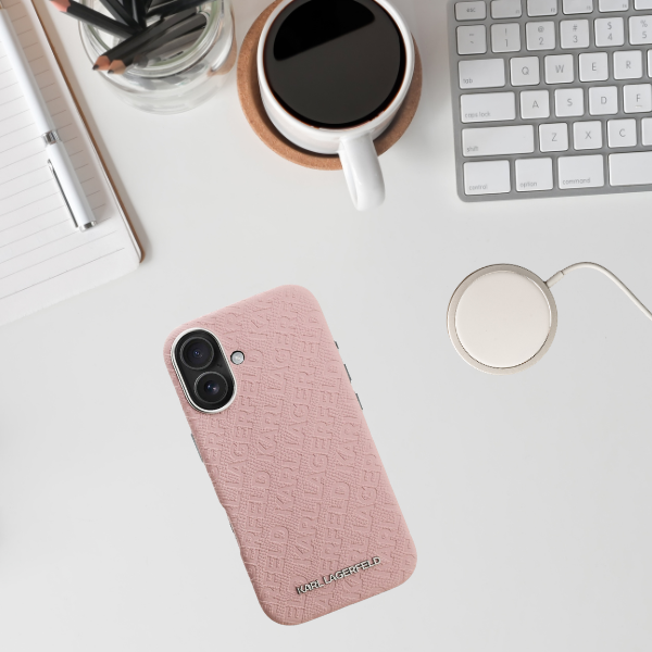 Dėklas Karl Lagerfeld FW Stamped Karl MagSafe iPhone 16 Case - Rožinė aprašymas - Prekės nuotrauka Dėklas Karl Lagerfeld FW Stamped Karl MagSafe iPhone 16 Case - Rožinė aprašymas - Prekės nuotrauka