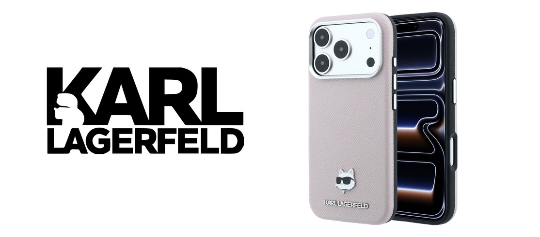 Karl Lagerfeld raštuotos odos Choupette galvutės metalinis MagSafe dėklas, skirtas iPhone 17 Pro Max / 18 Pro Max – Rožinė aprašymas - Prekės nuotrauka