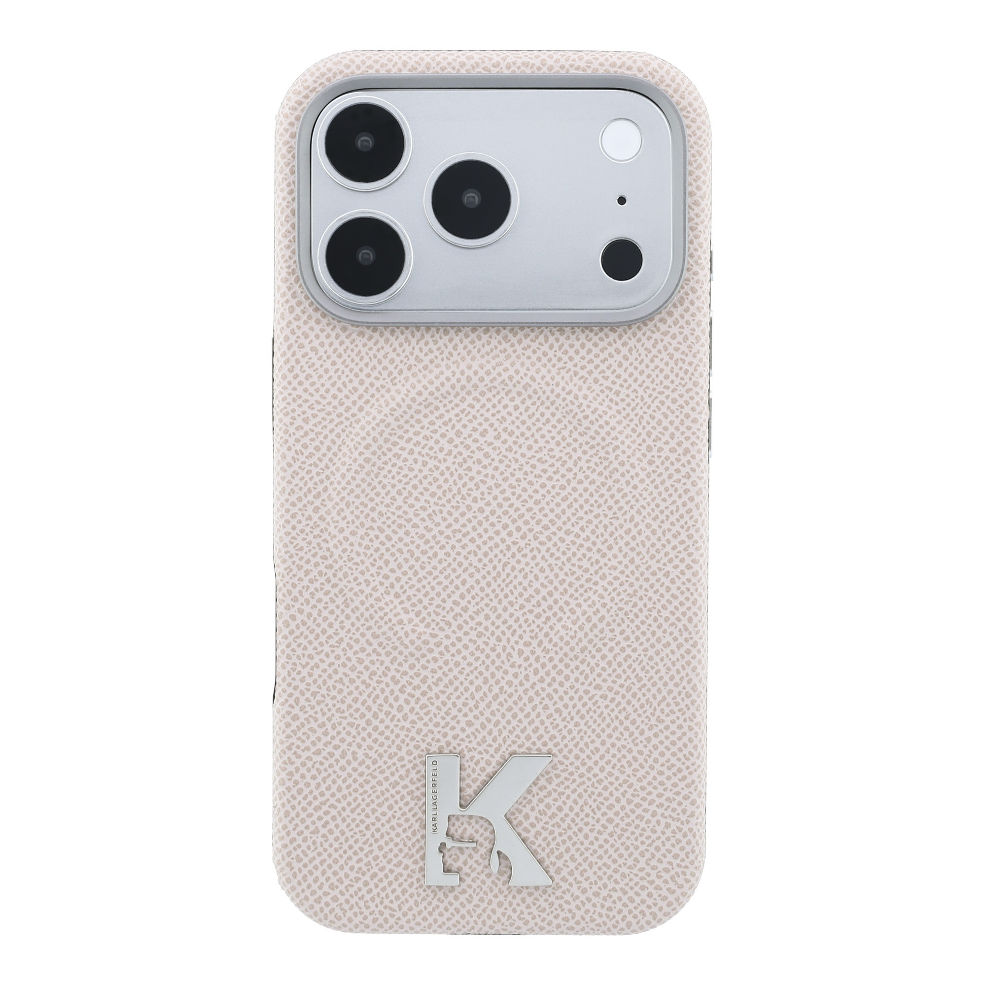 Dėklas Karl Lagerfeld Grained Embossed Ring & Kameo Logo MagSafe Case for iPhone 18 Pro / 17 Pro - rusvai gelsvas aprašymas - Prekės nuotrauka