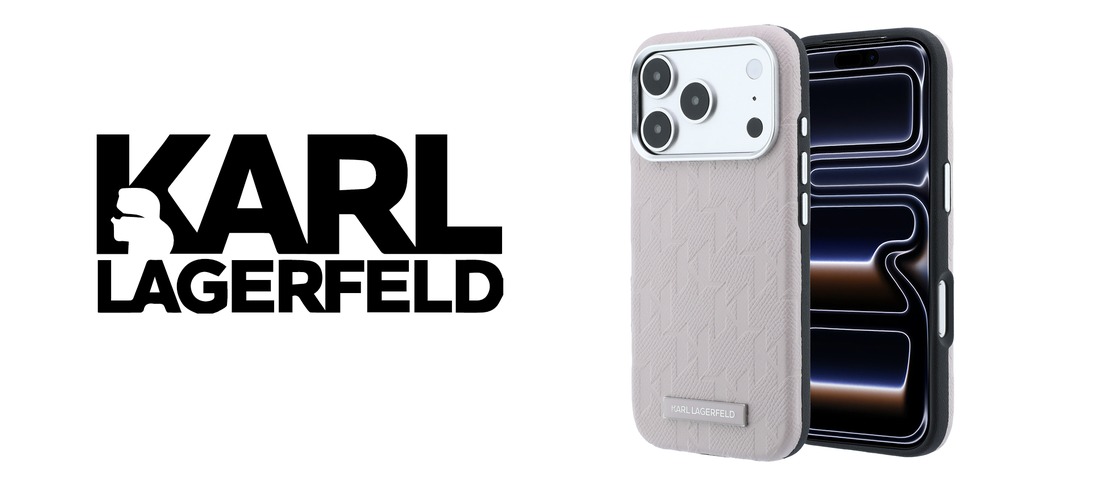 Karl Lagerfeld Grūdėtos monolitinės dervos su logotipu MagSafe dėklas, skirtas iPhone 17 Pro / 18 Pro – Rožinė aprašymas - Prekės nuotrauka