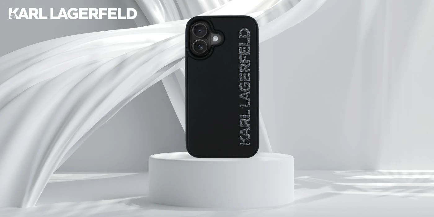 Dėklas Karl Lagerfeld HC 3D Rubber Elongated Glitter Apple iPhone 16 juodos spalvos aprašymas - Prekės nuotrauka Dėklas Karl Lagerfeld HC 3D Rubber Elongated Glitter Apple iPhone 16 juodos spalvos aprašymas - Prekės nuotrauka