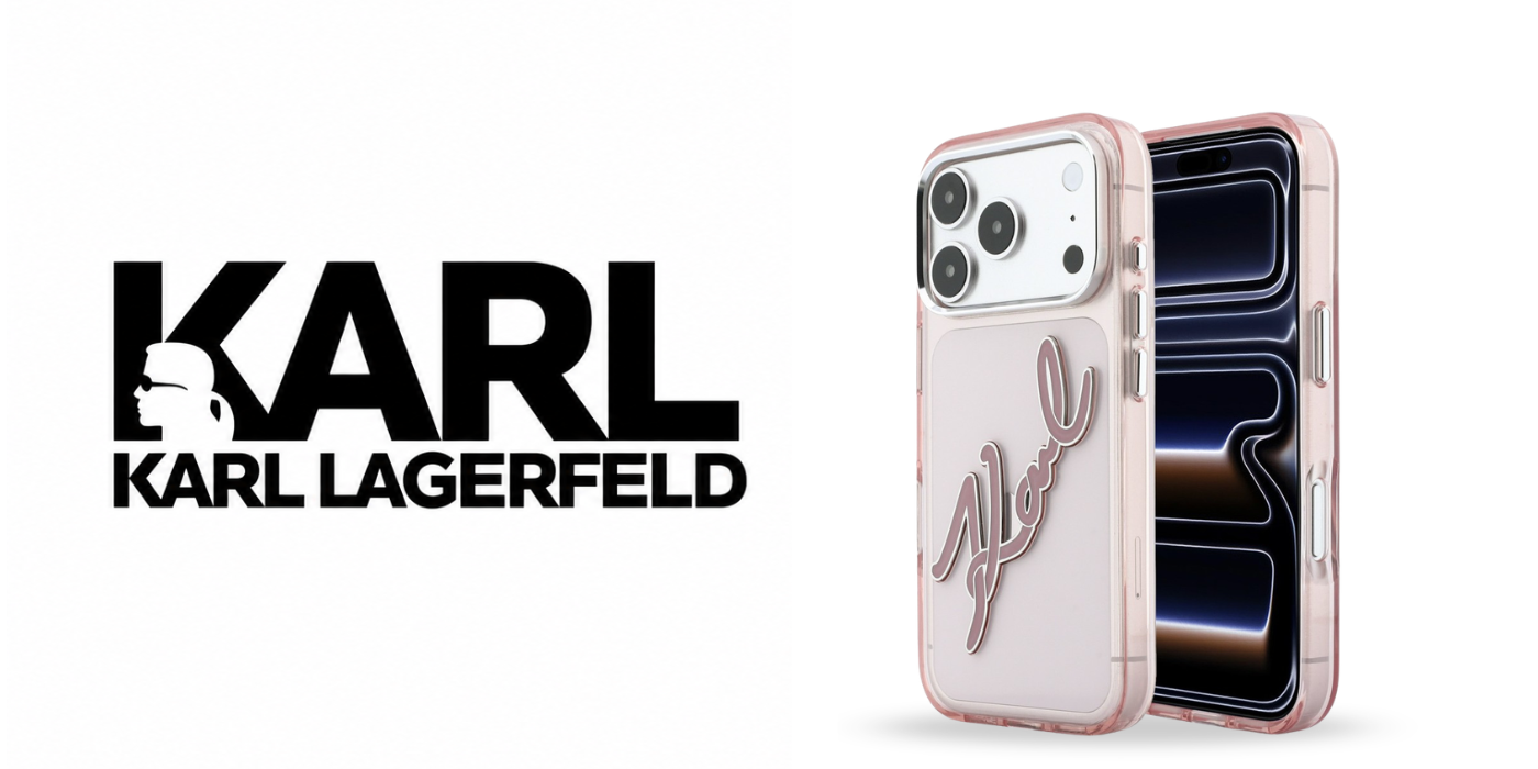 Dėklas Karl Lagerfeld IML Big Signature Resin Metal Frame Case for iPhone 18 Pro Max / 17 Pro Max - Rožinė aprašymas - Prekės nuotrauka