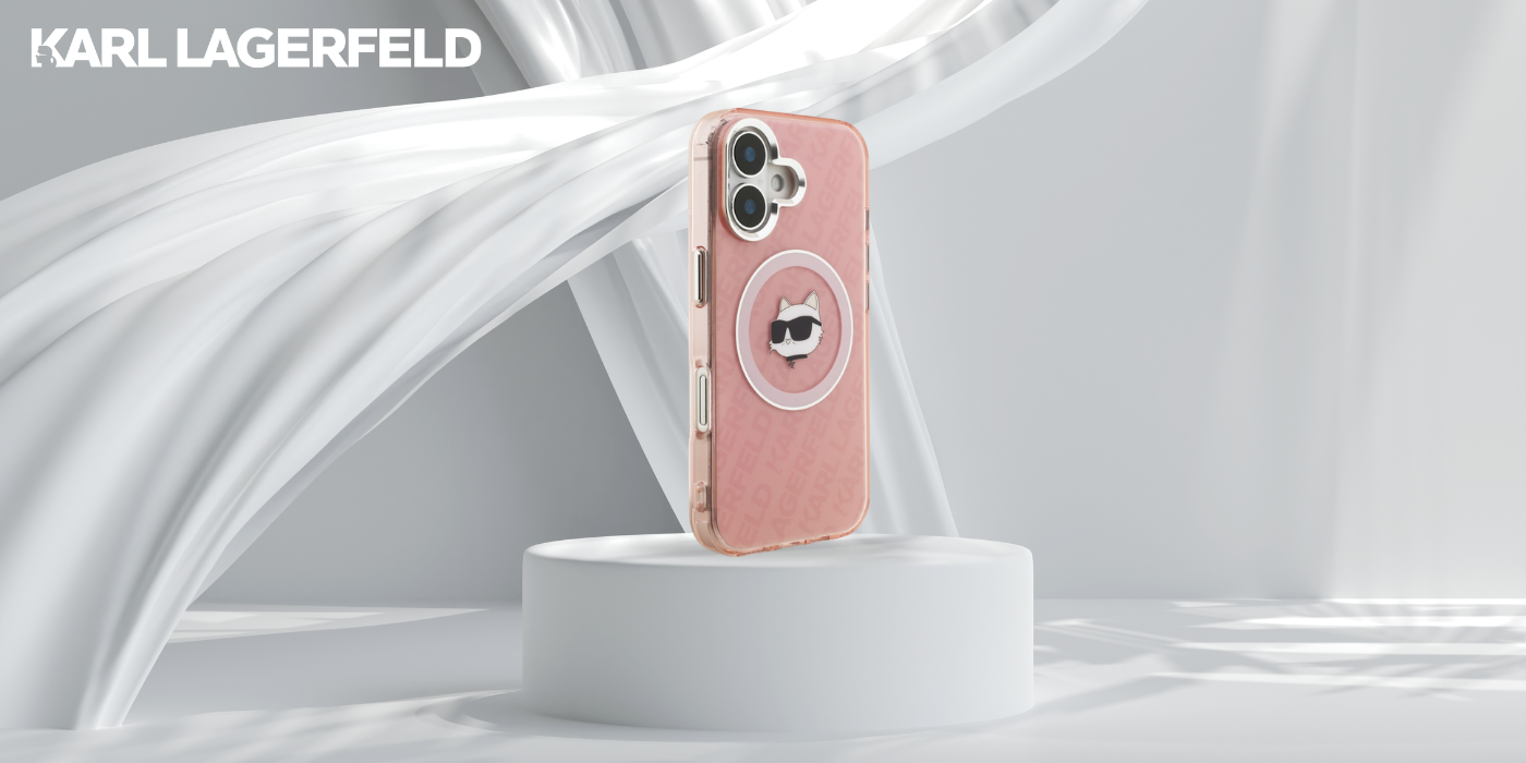 Dėklas Karl Lagerfeld IML Choupette Head Logo MagSafe iPhone 16 Case - Rožinė aprašymas - Prekės nuotrauka