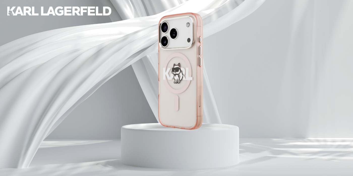 Dėklas Karl Lagerfeld IML Choupette Sketch Logo MagSafe Case for iPhone 17 Pro - Rožinė aprašymas - Prekės nuotrauka