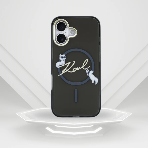 Dėklas Karl Lagerfeld IML Choupettes Karl Script Logo MagSafe iPhone 17 Case - Juodas aprašymas - Prekės nuotrauka Dėklas Karl Lagerfeld IML Choupettes Karl Script Logo MagSafe iPhone 17 Case - Juodas aprašymas - Prekės nuotrauka