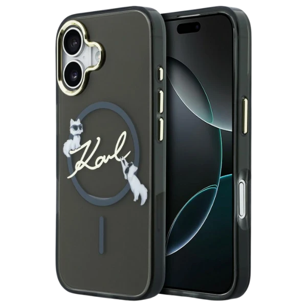 Dėklas Karl Lagerfeld IML Choupettes Karl Script Logo MagSafe iPhone 17 Case - Juodas aprašymas - Prekės nuotrauka Dėklas Karl Lagerfeld IML Choupettes Karl Script Logo MagSafe iPhone 17 Case - Juodas aprašymas - Prekės nuotrauka