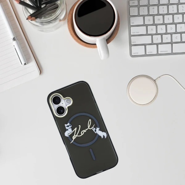 Dėklas Karl Lagerfeld IML Choupettes Karl Script Logo MagSafe iPhone Air Case - Juodas aprašymas - Prekės nuotrauka Dėklas Karl Lagerfeld IML Choupettes Karl Script Logo MagSafe iPhone Air Case - Juodas aprašymas - Prekės nuotrauka