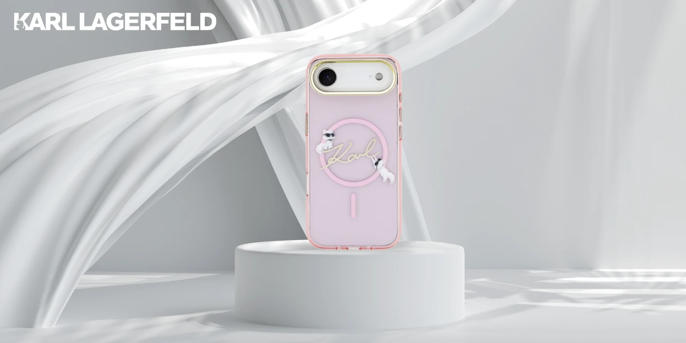 Dėklas Karl Lagerfeld IML Choupettes Karl Script Logo MagSafe iPhone Air Case - Rožinė aprašymas - Prekės nuotrauka