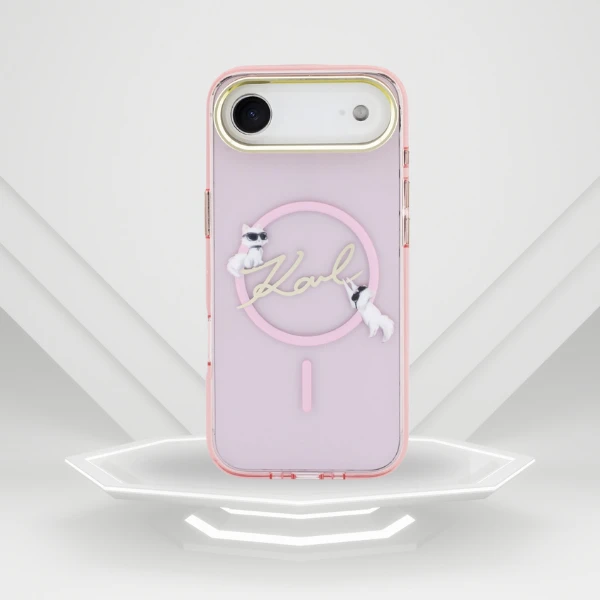 Dėklas Karl Lagerfeld IML Choupettes Karl Script Logo MagSafe iPhone Air Case - Rožinė aprašymas - Prekės nuotrauka