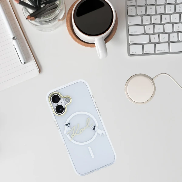Karl Lagerfeld IML Choupettes Karl Script Logo MagSafe iPhone 17 dėklas – skaidrus aprašymas - Prekės nuotrauka Karl Lagerfeld IML Choupettes Karl Script Logo MagSafe iPhone 17 dėklas – skaidrus aprašymas - Prekės nuotrauka