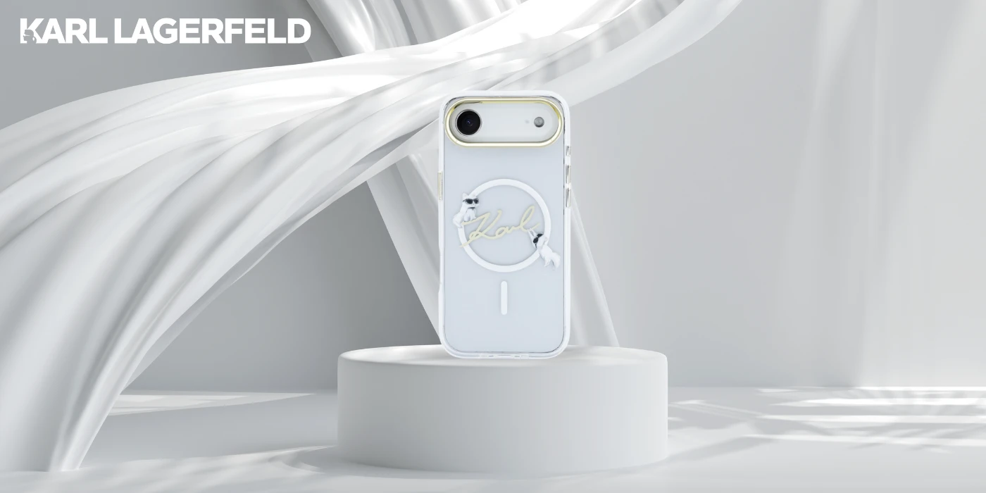 Dėklas Karl Lagerfeld IML Choupettes Karl Script Logo MagSafe iPhone Air Case - Clear aprašymas - Prekės nuotrauka