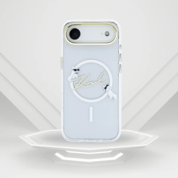 Dėklas Karl Lagerfeld IML Choupettes Karl Script Logo MagSafe iPhone Air Case - Clear aprašymas - Prekės nuotrauka