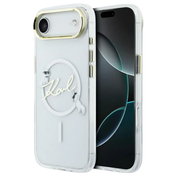 Dėklas Karl Lagerfeld IML Choupettes Karl Script Logo MagSafe iPhone Air Case - Clear aprašymas - Prekės nuotrauka