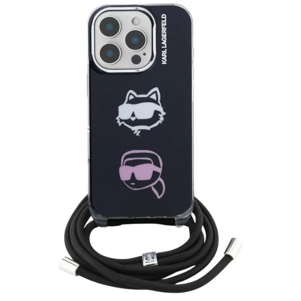 Karl Lagerfeld IML per petį nešiojamas Karl&Choupette dėklas iPhone 16 Pro Max telefonui - Juodas aprašymas - Prekės nuotrauka Karl Lagerfeld IML per petį nešiojamas Karl&Choupette dėklas iPhone 16 Pro Max telefonui - Juodas aprašymas - Prekės nuotrauka