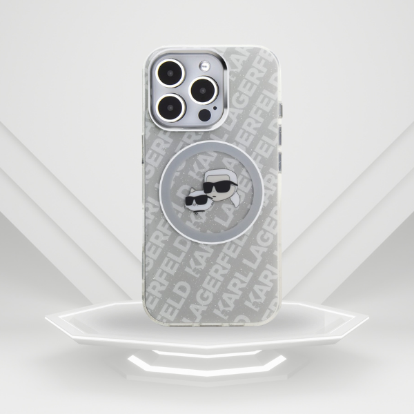 „Karl Lagerfeld IML“ blizgučiais ir „Karl & Choupette Heads“ logotipu aprūpintas „MagSafe“ dėklas, skirtas „iPhone 16 Pro“ – pilkas aprašymas - Prekės nuotrauka „Karl Lagerfeld IML“ blizgučiais ir „Karl & Choupette Heads“ logotipu aprūpintas „MagSafe“ dėklas, skirtas „iPhone 16 Pro“ – pilkas aprašymas - Prekės nuotrauka