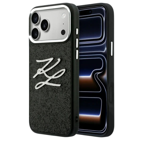 Dėklas Karl Lagerfeld IML Glitter KL Diamond Logo Case for iPhone 17 Pro Max - Juodas aprašymas - Prekės nuotrauka Dėklas Karl Lagerfeld IML Glitter KL Diamond Logo Case for iPhone 17 Pro Max - Juodas aprašymas - Prekės nuotrauka