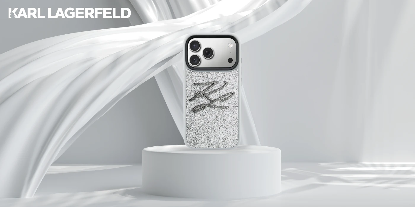 Dėklas Karl Lagerfeld IML Glitter KL Diamond Logo case for iPhone 17 Pro - sidabrinis aprašymas - Prekės nuotrauka
