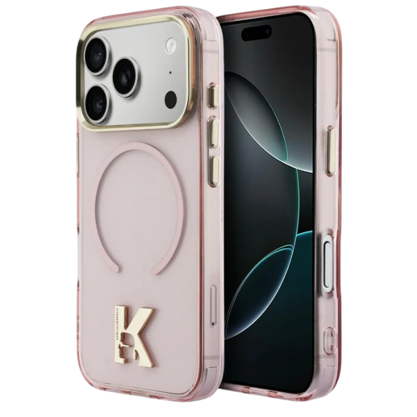 Dėklas Karl Lagerfeld IML K Head Logo MagSafe Case for iPhone 17 Pro - Rožinė aprašymas - Prekės nuotrauka