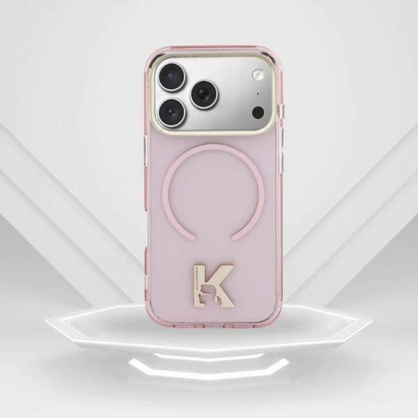 Dėklas Karl Lagerfeld IML K Head Logo MagSafe Case for iPhone 17 Pro Max - Rožinė aprašymas - Prekės nuotrauka