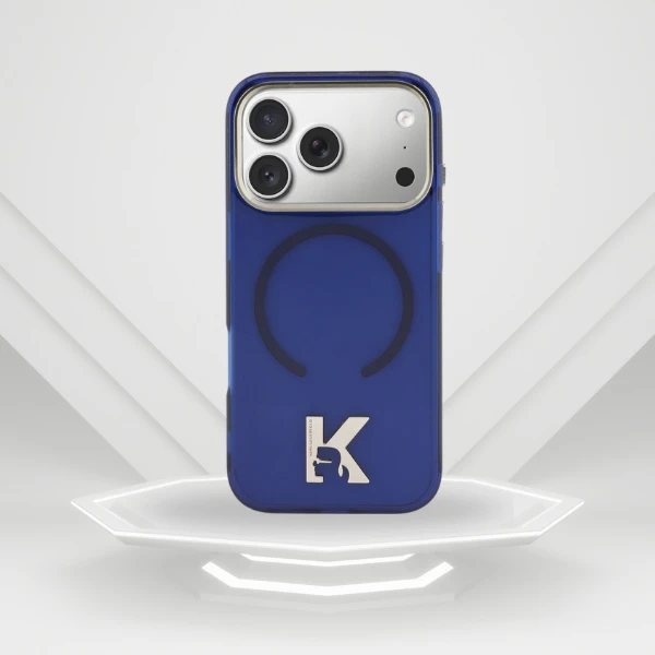 Dėklas Karl Lagerfeld IML K Head Logo MagSafe Case for iPhone 17 Pro - Mėlyna aprašymas - Prekės nuotrauka