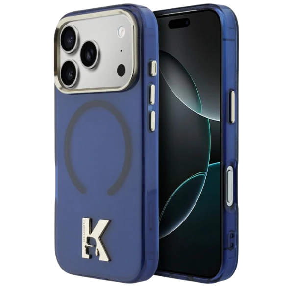 Dėklas Karl Lagerfeld IML K Head Logo MagSafe Case for iPhone 17 Pro - Mėlyna aprašymas - Prekės nuotrauka