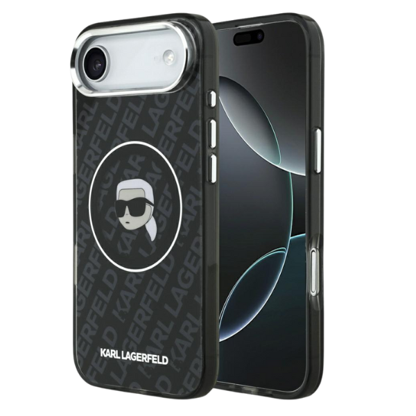 „Karl Lagerfeld IML Karl Head Logo MagSafe“ dėklas, skirtas „iPhone 17 Air“ – Juodas aprašymas - Prekės nuotrauka