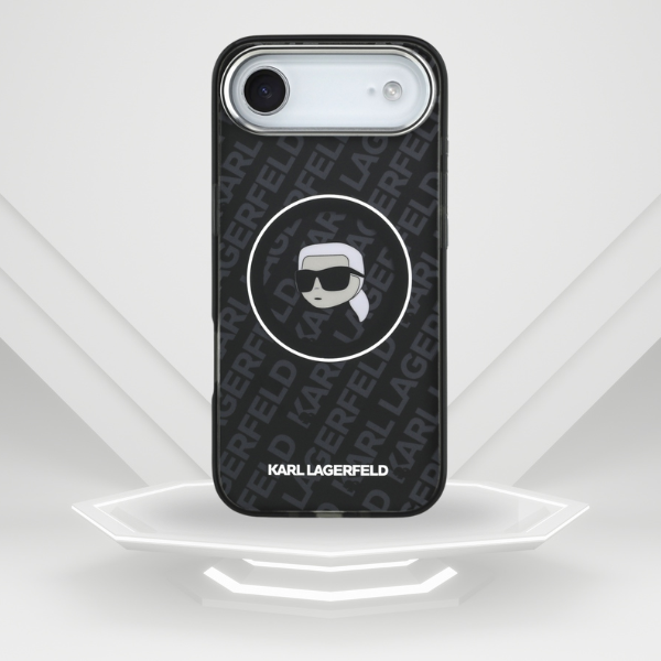 „Karl Lagerfeld IML Karl Head Logo MagSafe“ dėklas, skirtas „iPhone 17 Air“ – Juodas aprašymas - Prekės nuotrauka