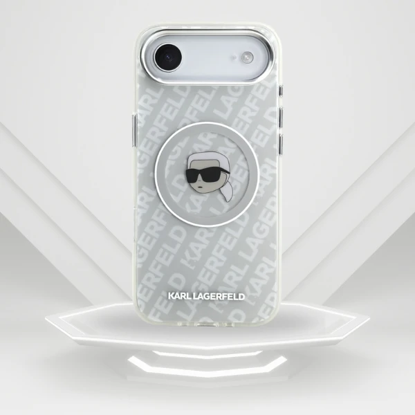 Karl Lagerfeld IML Karl Head Logo MagSafe iPhone Air dėklas – pilkas aprašymas - Prekės nuotrauka