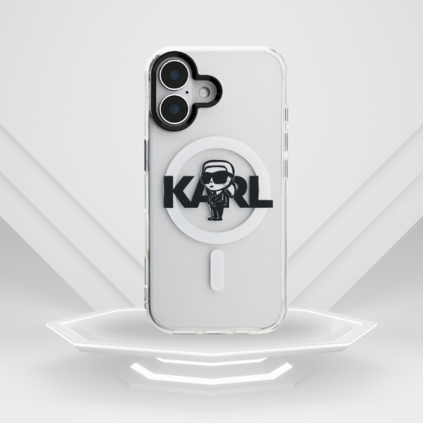 „Karl Lagerfeld IML Karl Sketch Logo MagSafe“ dėklas, skirtas „iPhone 16“ – skaidrus aprašymas - Prekės nuotrauka