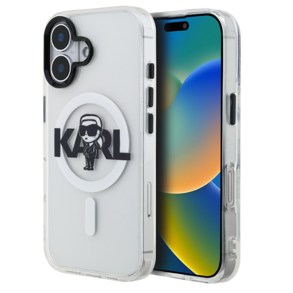 „Karl Lagerfeld IML Karl Sketch Logo MagSafe“ dėklas, skirtas „iPhone 16“ – skaidrus aprašymas - Prekės nuotrauka