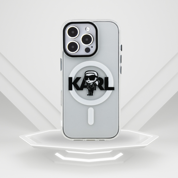 „Karl Lagerfeld IML Karl Sketch Logo MagSafe“ dėklas, skirtas „iPhone 16 Pro Max“ – skaidrus aprašymas - Prekės nuotrauka