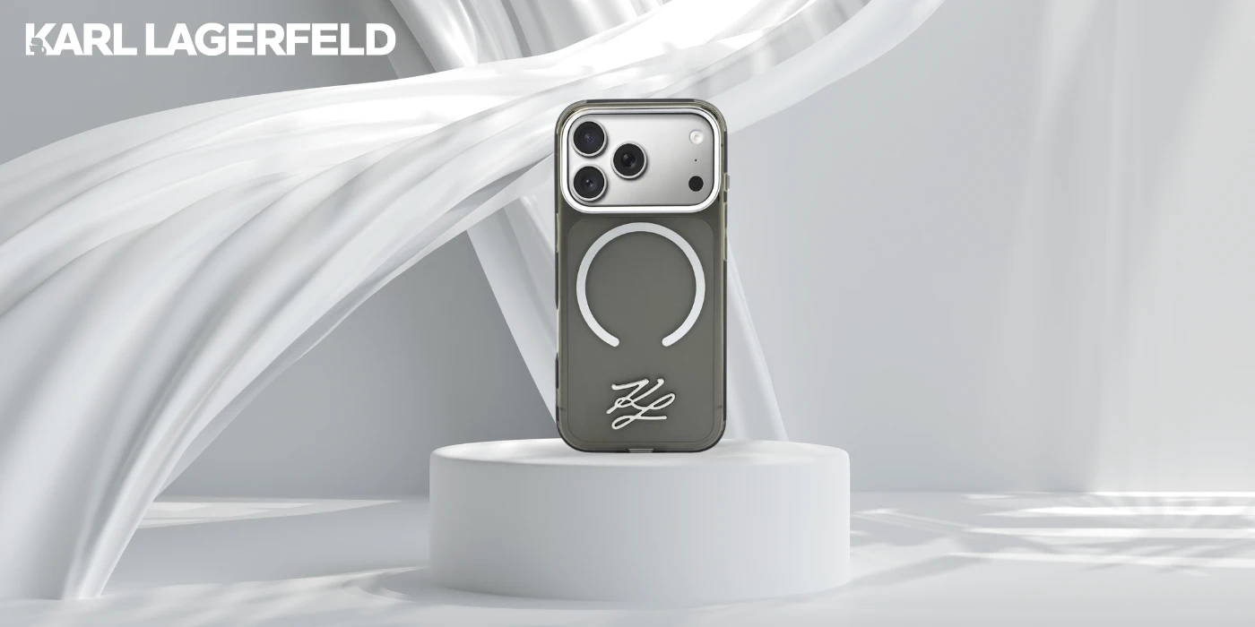 Dėklas Karl Lagerfeld IML KL Script Logo MagSafe Case for iPhone 17 Pro - Juodas aprašymas - Prekės nuotrauka