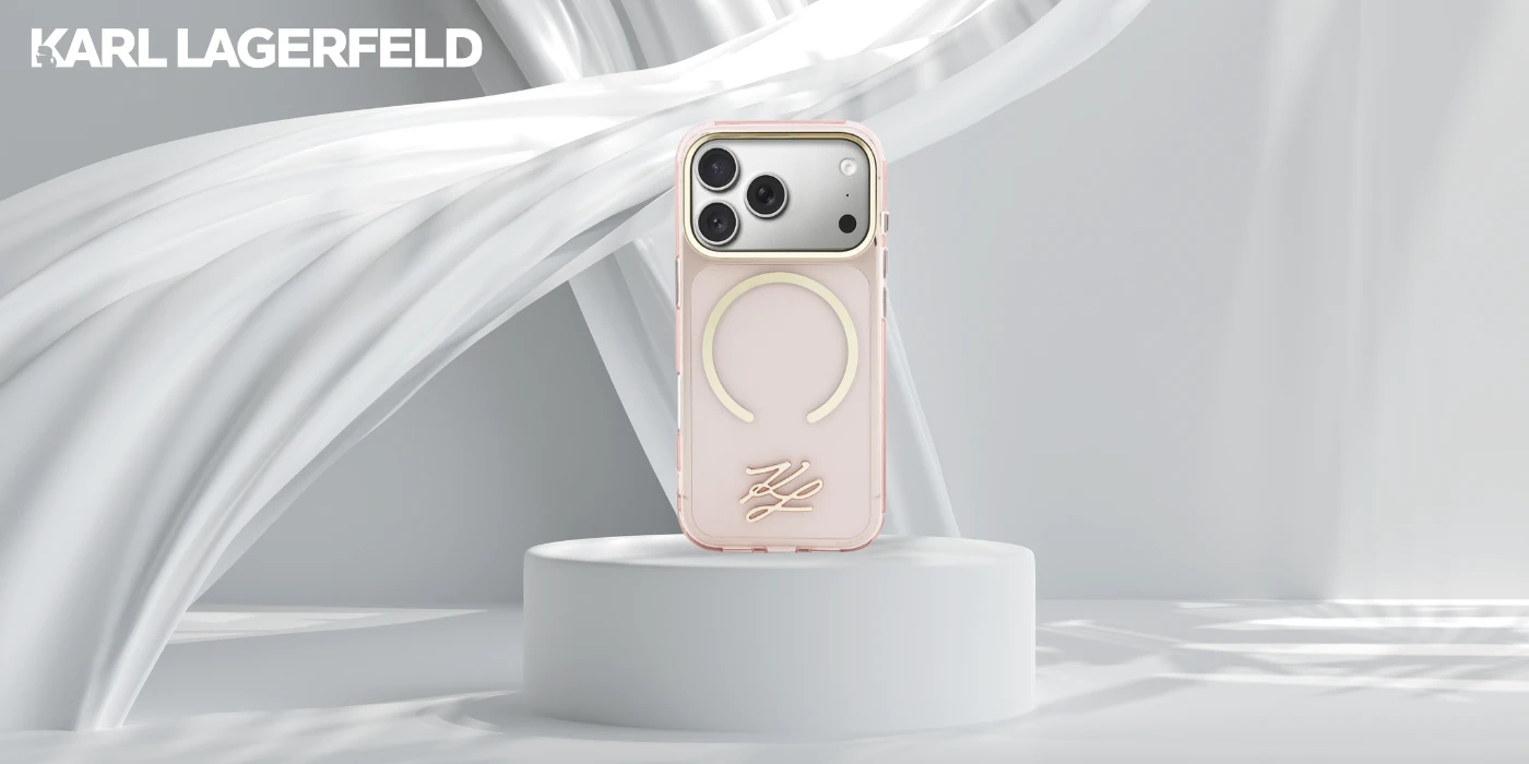 Dėklas Karl Lagerfeld IML KL Script Logo MagSafe Case for iPhone 17 Pro Max - Rožinė aprašymas - Prekės nuotrauka