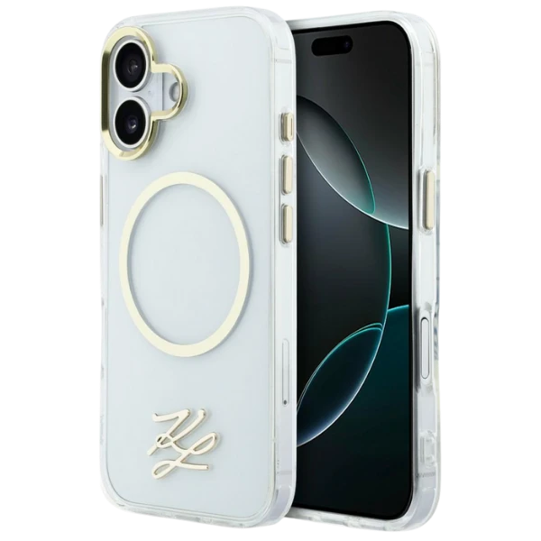 Dėklas Karl Lagerfeld IML KL Script Logo MagSafe Case for iPhone 17 - Transparent aprašymas - Prekės nuotrauka