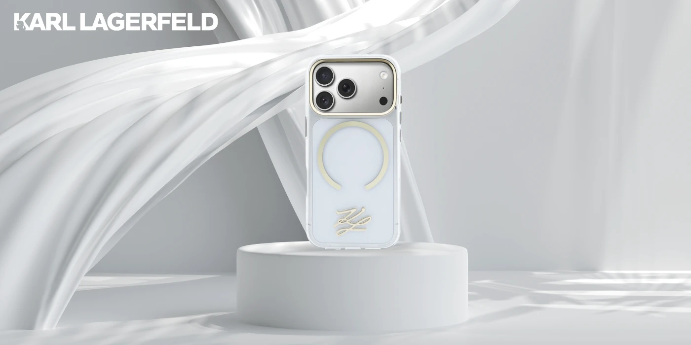 Dėklas Karl Lagerfeld IML KL Script Logo MagSafe Case for iPhone 17 Pro Max - Clear aprašymas - Prekės nuotrauka