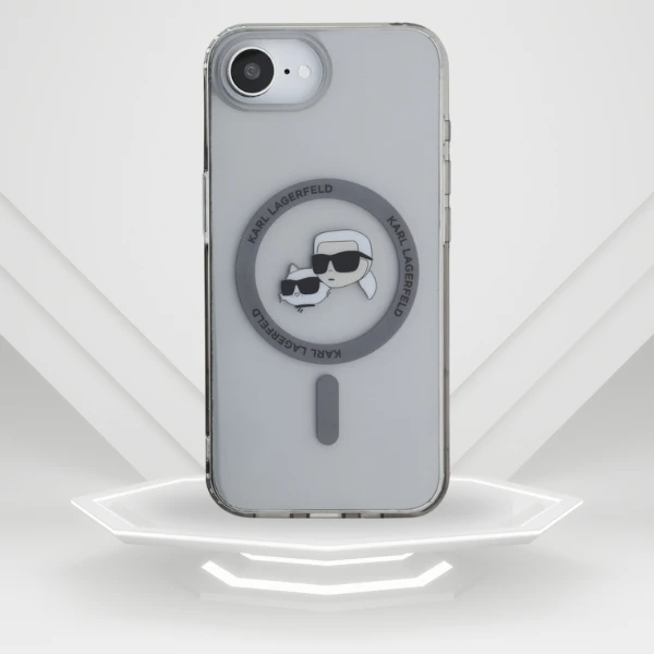 Karl Lagerfeld IML metalinis Karl & Choupette Heads MagSafe iPhone 16e dėklas - Juodas aprašymas - Prekės nuotrauka Karl Lagerfeld IML metalinis Karl & Choupette Heads MagSafe iPhone 16e dėklas - Juodas aprašymas - Prekės nuotrauka