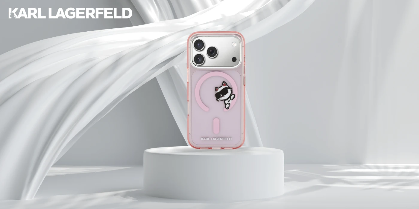 Dėklas Karl Lagerfeld IML Peekaboo MagSafe Case for iPhone 17 Pro - Rožinė aprašymas - Prekės nuotrauka