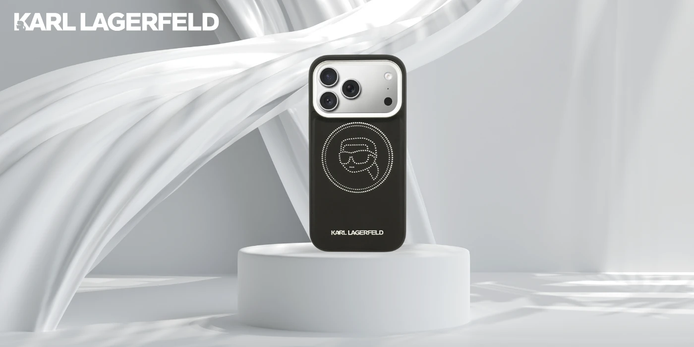 Dėklas Karl Lagerfeld K Head Point Logo MagSafe Case for iPhone 17 Pro - Juodas aprašymas - Prekės nuotrauka