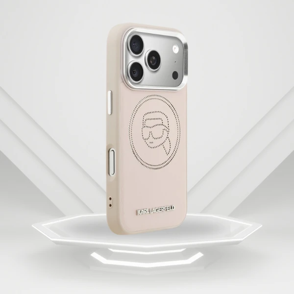Dėklas Karl Lagerfeld K Head Point Logo MagSafe Case for iPhone 17 Pro Max - Rožinė aprašymas - Prekės nuotrauka