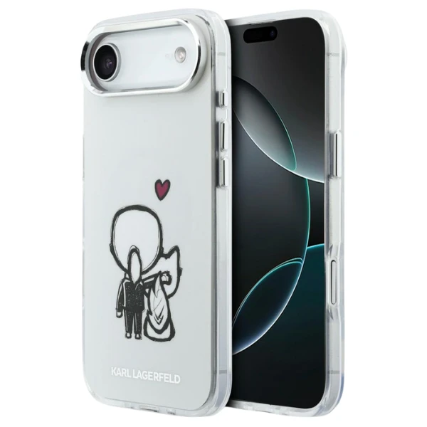 Dėklas Karl Lagerfeld Karl & Choupette Back MagSafe Case for iPhone Air - Clear aprašymas - Prekės nuotrauka