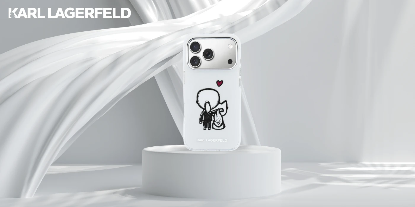 Dėklas Karl Lagerfeld Karl & Choupette Back MagSafe Case for iPhone 17 Pro Max - Clear aprašymas - Prekės nuotrauka