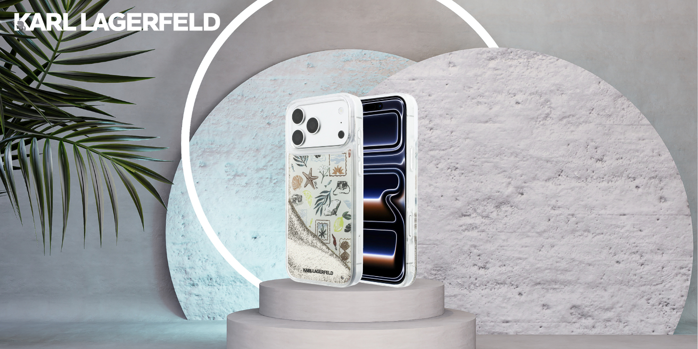 Dėklas Karl Lagerfeld Liquid Glitter Beach & Sand Case for iPhone 17 Pro / 18 Pro - rusvai gelsvas aprašymas - Prekės nuotrauka