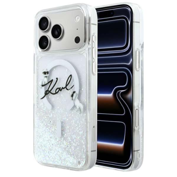 „Karl Lagerfeld“ skysto blizgučio „Karl Script“ logotipo „MagSafe“ dėklas, skirtas „iPhone 17 Pro Max“ – skaidrus aprašymas - Prekės nuotrauka „Karl Lagerfeld“ skysto blizgučio „Karl Script“ logotipo „MagSafe“ dėklas, skirtas „iPhone 17 Pro Max“ – skaidrus aprašymas - Prekės nuotrauka